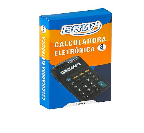 Calculadora Pequena 8 Digítos Preta - Brw