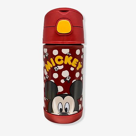 Garrafa Click Canudo Mickey Mouse 300ml - Zona Criativa
