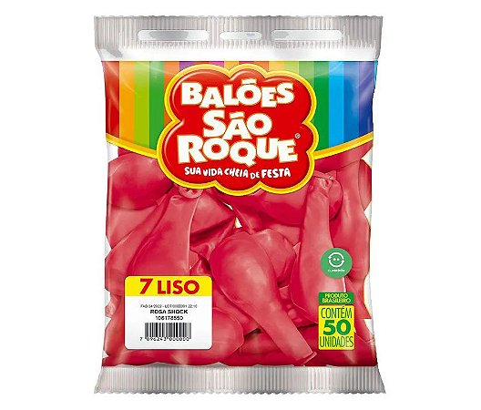 Balão Rosa Shock N°7 - São Roque