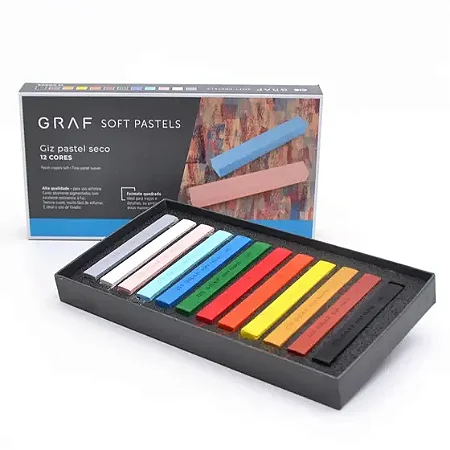 Giz Pastel Seco 12 Cores Graf Soft - Cis