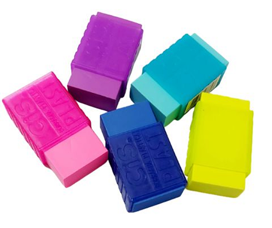 Borracha Escolar Fluorescente Sortidas - Cis