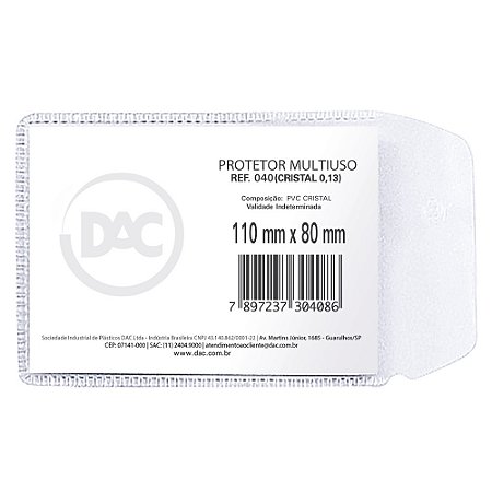 Protetor de Documento Multiuso com aba - Dac