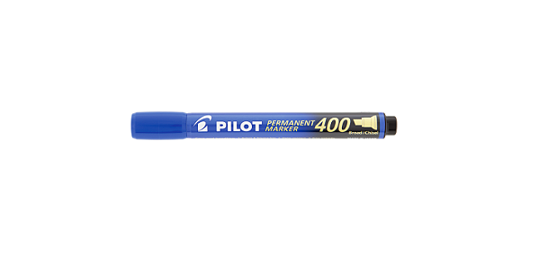 Marcador Permanente Ponta Chanfrada Azul - Pilot