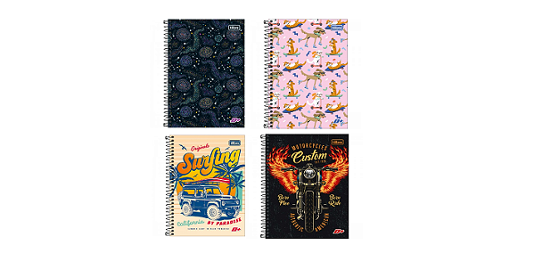 Caderno espiral 1/4 capa dura D+ 96 Folhas - Tilibra