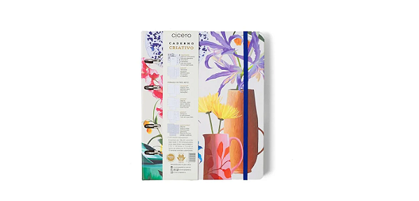 Caderno Criativo Argolado Ateliê Pautado 17x24 Off White - Cicero