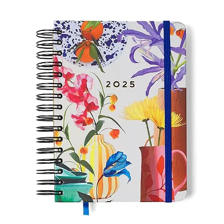 Agenda Planner Wire-o 2025 Ateliê Diária A5 Off White - Cicero
