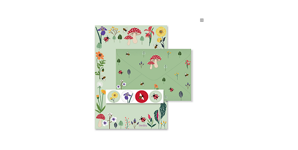 Papel De Carta Love Garden Verde - Fina Ideia
