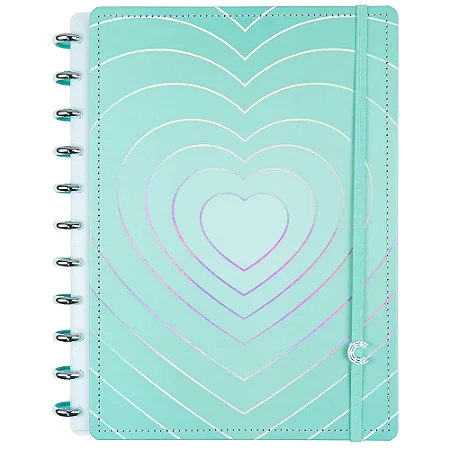 Caderno Turquoise Love Grande - Caderno Inteligente