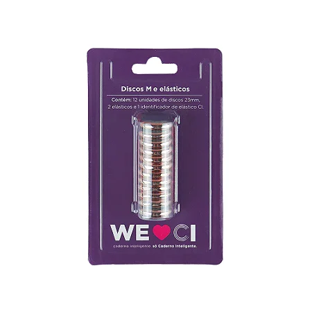 Discos + Elástico Rose Gold G 31mm - Caderno Inteligente