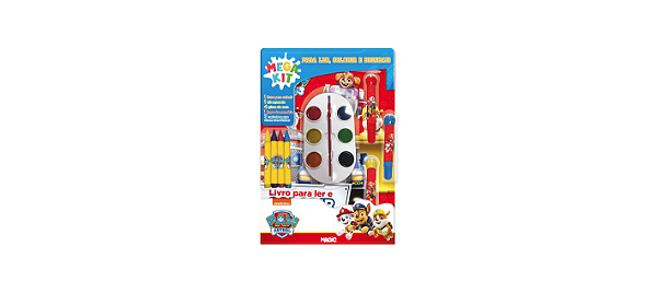 Livro Infantil Colorir Mega Kit Patrulha Canina Ler e Colorir - Magic Kids