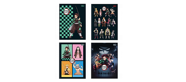 Caderno Brochura Demon Slayer 80 Folhas - Tilibra