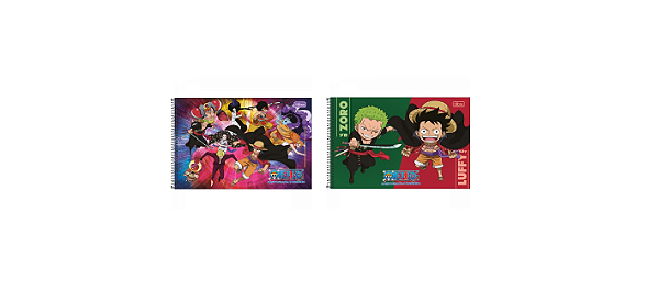 Caderno Cartografia e Desenho One Piece 80 Folhas - Tilibra
