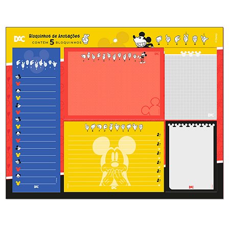 Bloco Anotações Mickey Mouse Libras - Dac