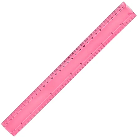 Régua Plástica Colorida 30cm Pink - Vmp