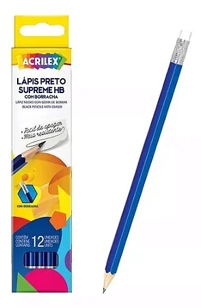 Lápis Preto Supreme 12 Lápis Hb - Acrilex