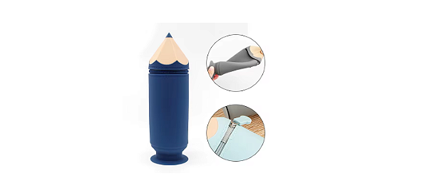 Estojo Retrátil Formato Lápis Silicone Azul - Vmp
