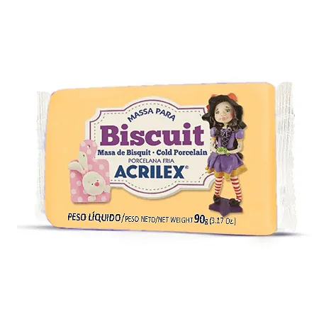 Massa para Biscoit 90g Amarelo Pessego - Acrilex