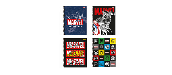 Caderno Universitário 10 Matérias Marvel Comics - Foroni