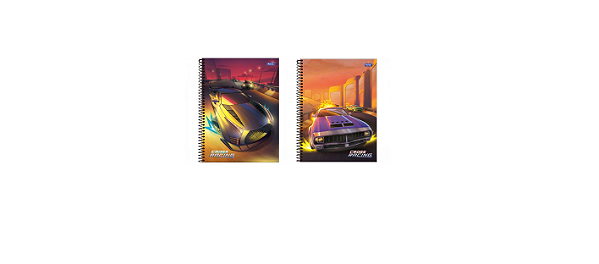 Caderno Universitário 15 Matérias Cross Racing - Foroni
