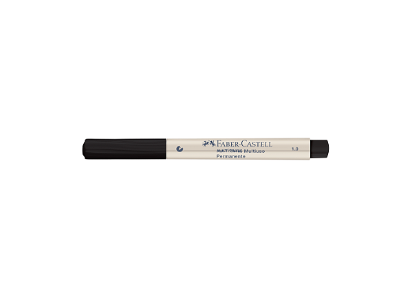 Marcador MultiMark Permanente Preto 1.0 - Faber-Castell