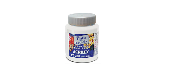 Tinta Para Tecido Fosca 250ml Branca - Acrilex