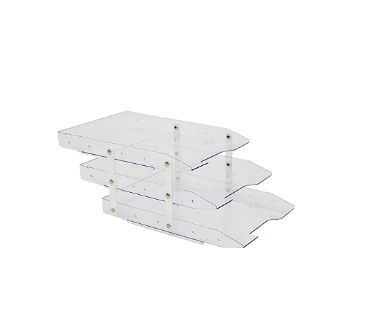 Caixa Correspondência Tripla Slim Móvel Cristal Selada - Waleu