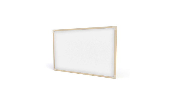 Quadro Branco Com Moldura Em Madeira 60x40cm - Stalo
