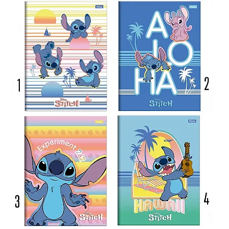 Caderno Brochurão Capa Dura 80 folhas Stitch - Foroni