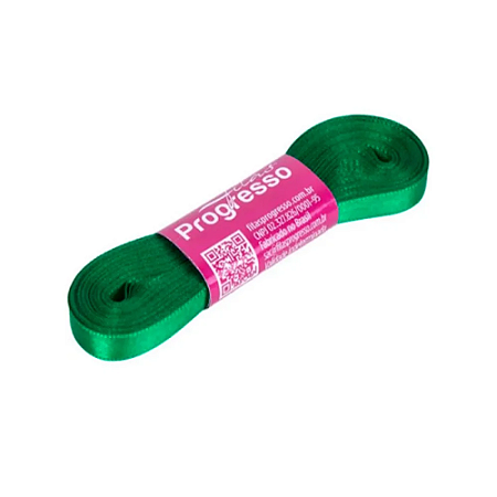 Fita Cetim Verde Bandeira 10m x 7mm - Fitas Progresso