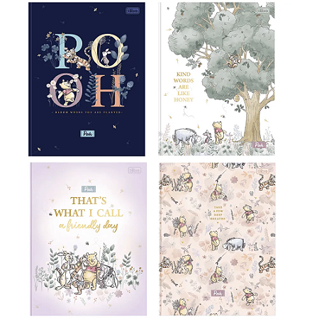 Caderno Brochura Universitário Pooh - Tilibra