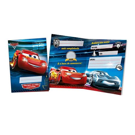 Convite Disney Pixar Cars 3 - Regina