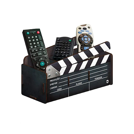 Porta Objetos Madeira Claquete Cinema - Uatt