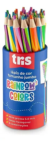 Lápis de Cor Jumbo Rainbow - Tris