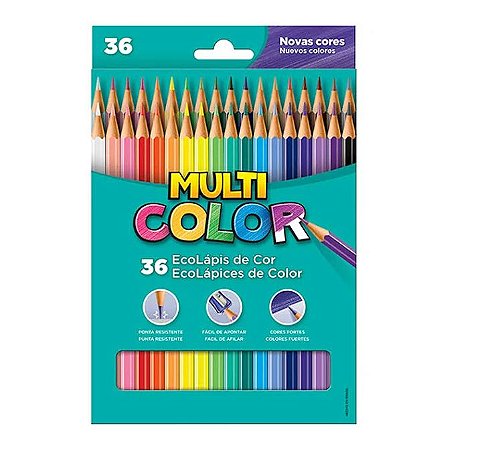 Lápis De Cor 36 Cores - Multicolor