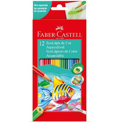 Lápis De Cor Aquarelável 12 Cores - Faber Castell