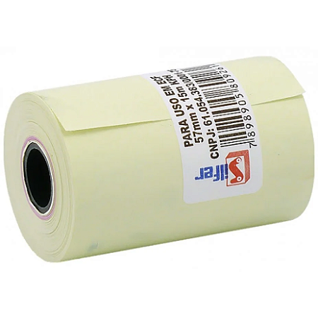 Bobina Térmica Branca Máquina De Cartão 57mm X 15m - Silfer