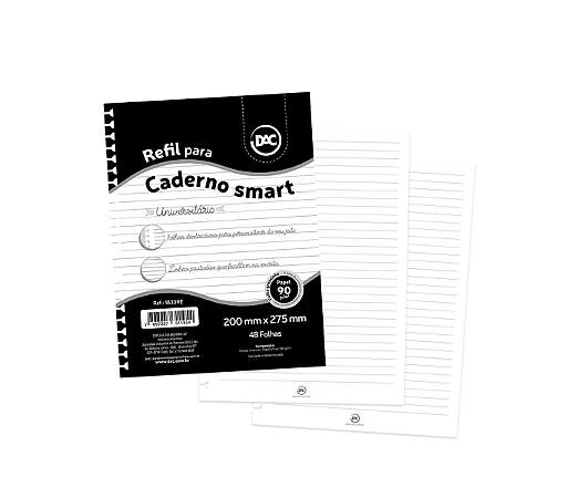 Refil Smart Branco Universitário 48 fls. - Dac