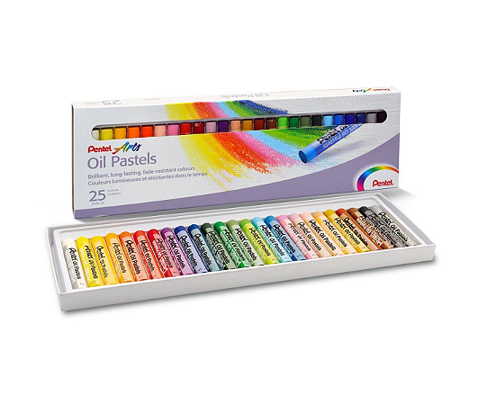 Giz Pastel Oleoso 25 Cores - Pentel