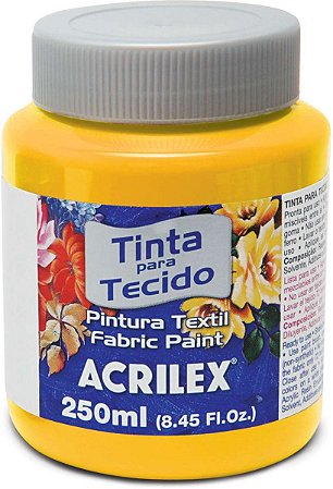 Tinta Tecido Fosca 250ml  Amarelo Ouro - Acrilex