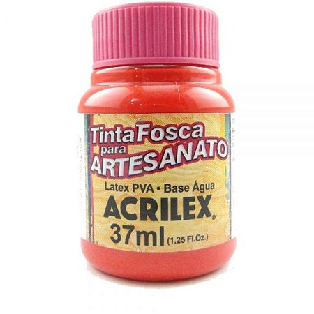Tinta Fosca PVA Artesanato Vermelho Fogo 37ml  - Acrilex