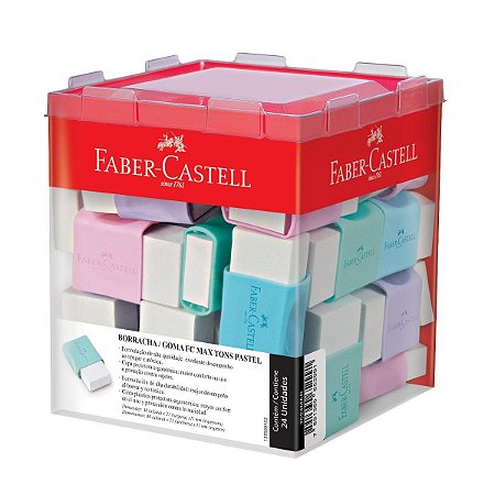 Borracha Branca Com Capa Tons Pastel - Faber-Castell