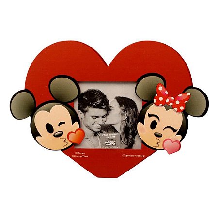 Porta Retrato Coração Mickey e Minnie - Zona Criativa