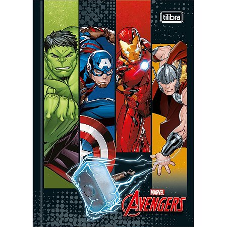 Caderno Brochura 1/4 Avengers  48 Folhas - Tilibra