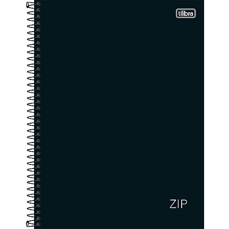 Caderno Universitário Zip Preto 10 Matérias  - Tilibra