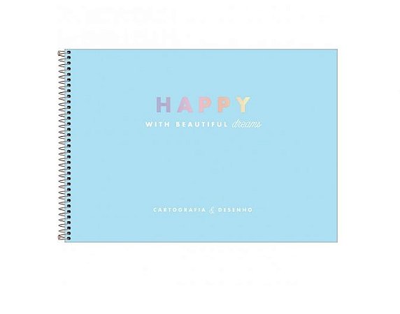 Caderno Cartografia e Desenho Happy 80 Folhas - Tilibra