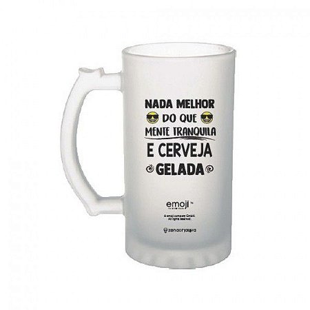 Caneca Chopp Emoji Cerveja Gelada - Zona Criativa