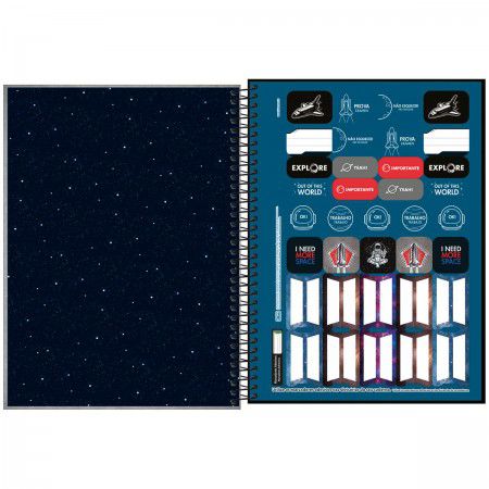 Caderno Universitário Nasa 10 Matérias - Tilibra