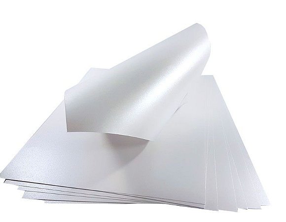 Papel Metalizado Branco A4 150g 15 Folhas - Off Paper