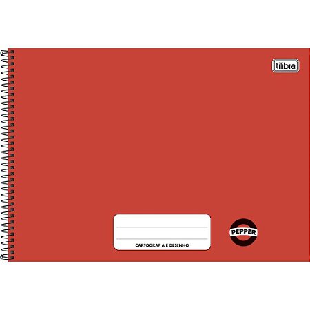 Caderno Cartografia e Desenho 80 Folhas Pepper Vermelho- Tilibra