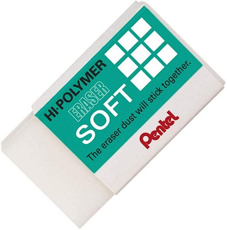 Borracha Hi-Polymer Eraser Soft Grande - Pentel